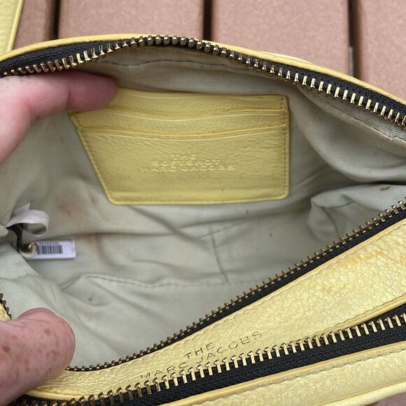 Marc Jacobs The SoftShot 17 Colorblock Camera Bag Yellow Leather - Picture 5 of 11